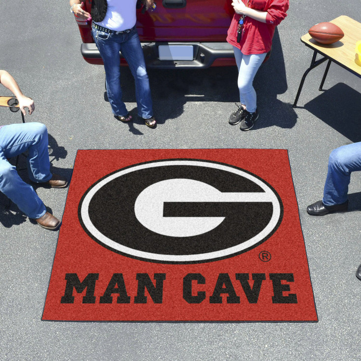 59.5" x 71" University of Georgia Red Man Cave Tailgater Rectangle Mat