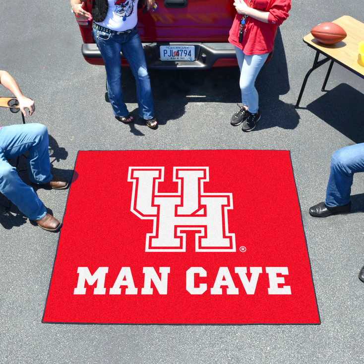 59.5" x 71" University of Houston Man Cave Tailgater Red Rectangle Mat