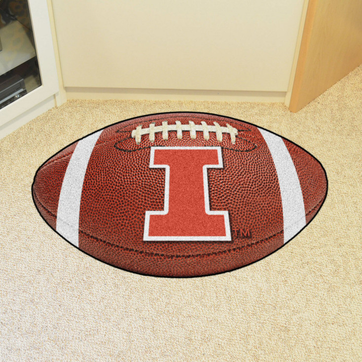 20.5" x 32.5" University of Illinois Football Shape Mat