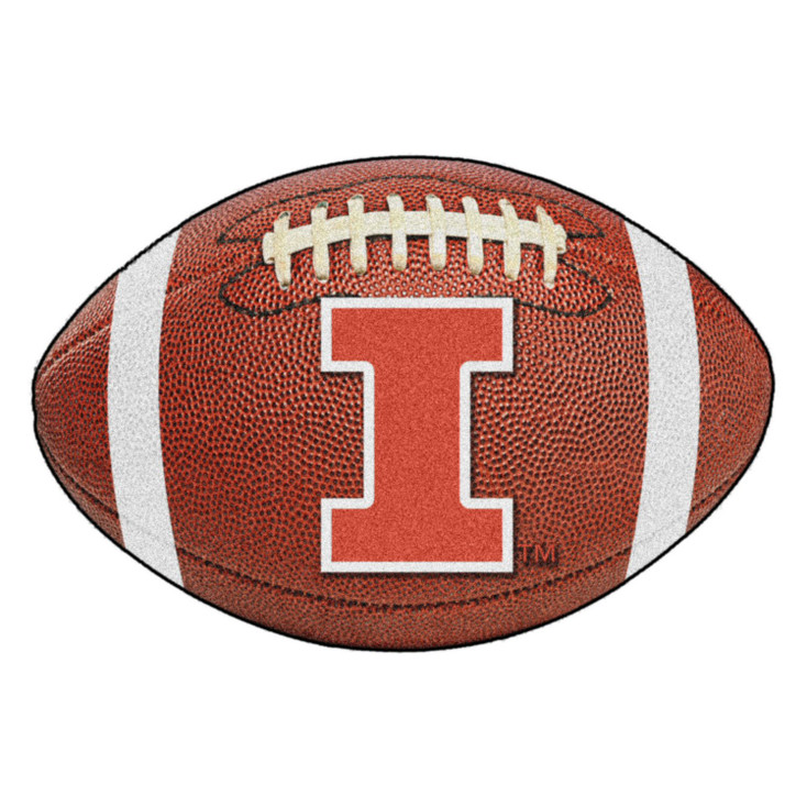 20.5" x 32.5" University of Illinois Football Shape Mat