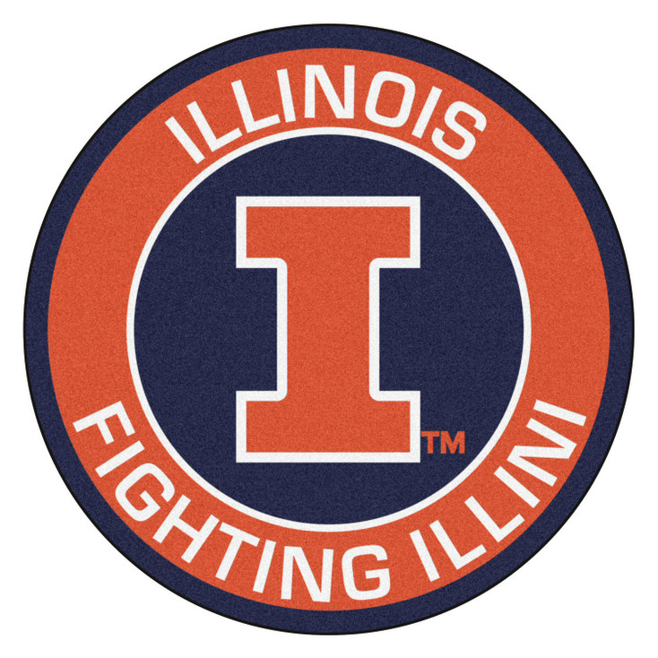 27" University of Illinois Roundel Round Mat