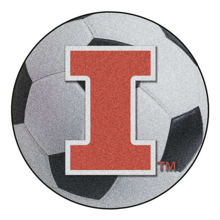 27" University of Illinois Soccer Ball Round Mat