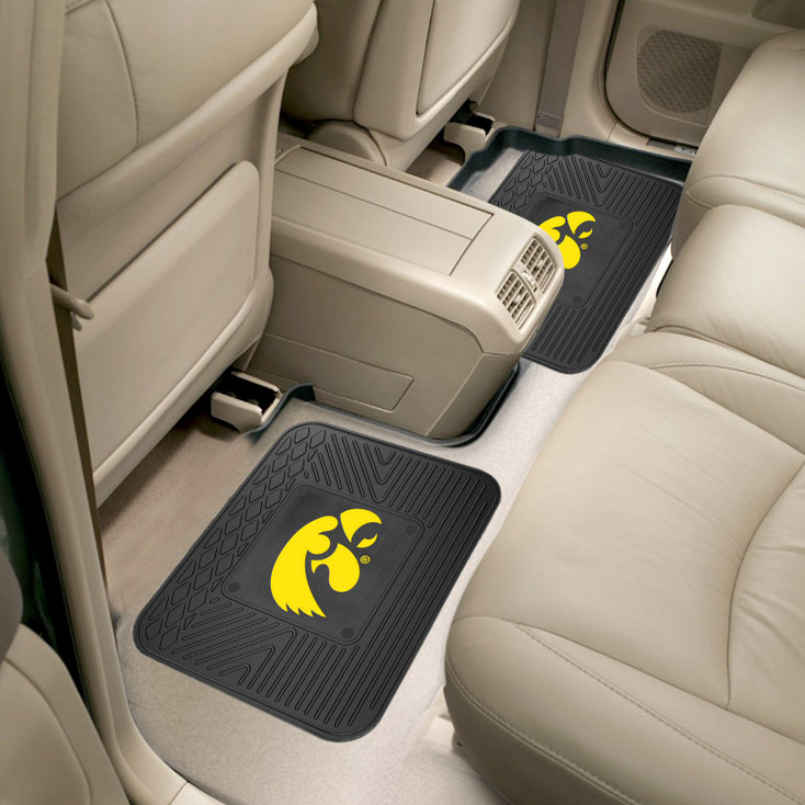 University of Iowa Heavy Duty Vinyl Car Utility Mats, Set of 2