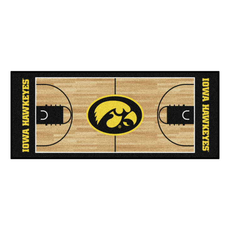 30" x 72" University of Iowa NCAA Basketball Rectangle Runner Mat