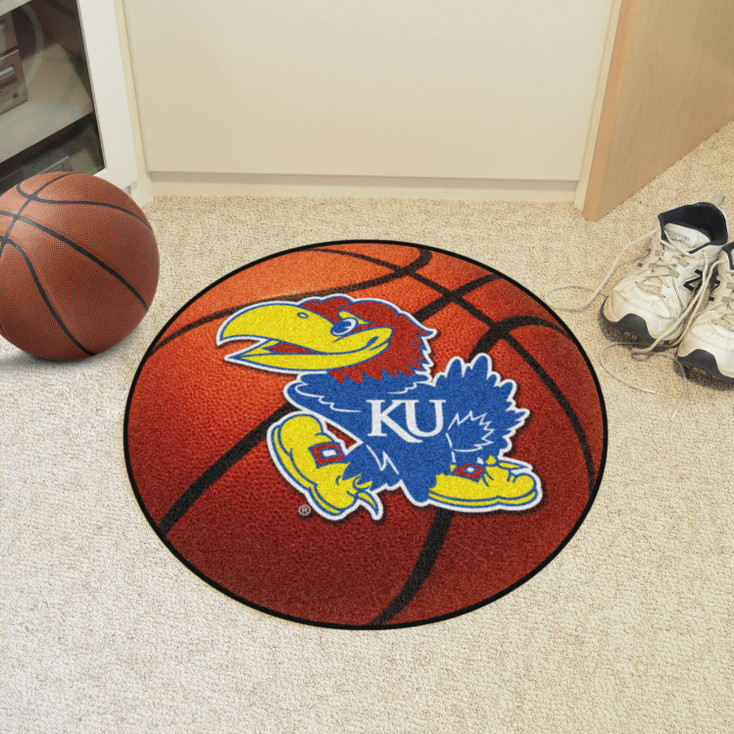 27" University of Kansas Basketball Style Round Mat