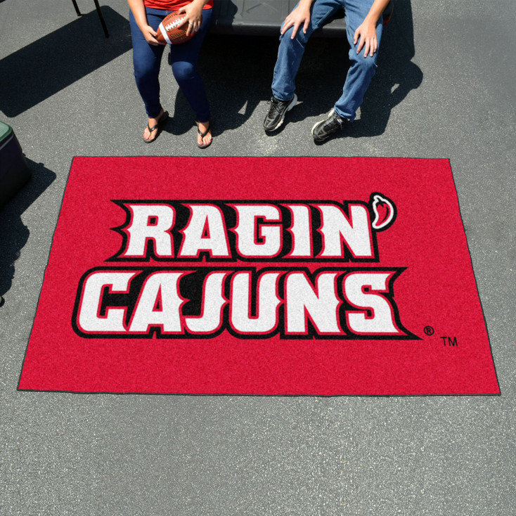 59.5" x 94.5" University of Louisiana-Lafayette Red Rectangle Ulti Mat