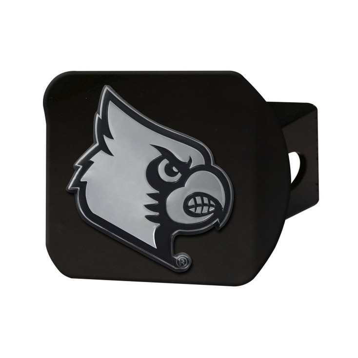 University of Louisville Hitch Cover - Chrome on Black