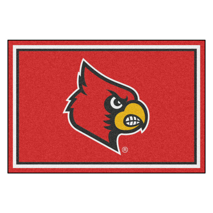 5' x 8' University of Louisville Red Rectangle Rug
