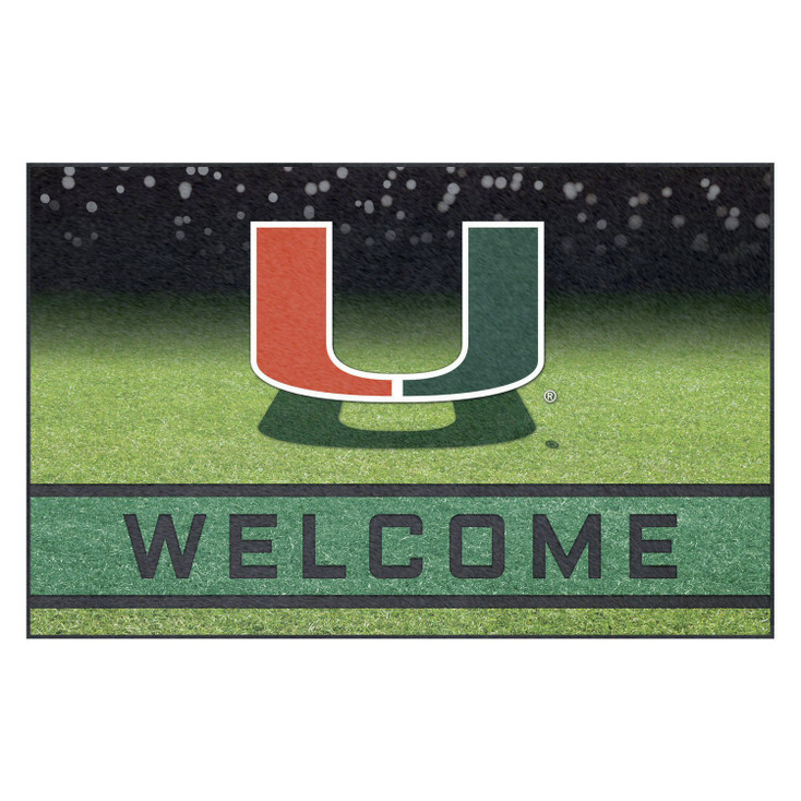 18" x 30" University of Miami Crumb Rubber Door Mat