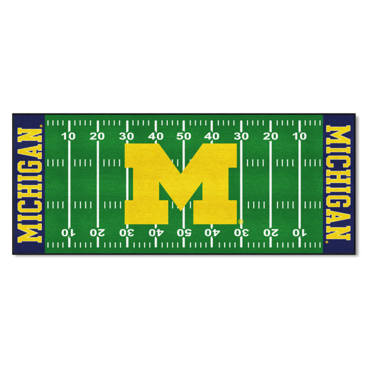 30" x 72" University of Michigan Football Field Rectangle Runner Mat