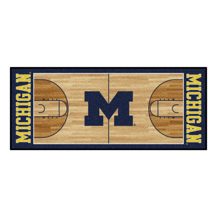 30" x 72" University of Michigan NCAA Basketball Rectangle Runner Mat