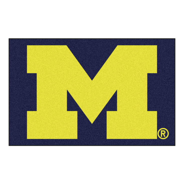 19" x 30" University of Michigan Blue Rectangle Starter Mat