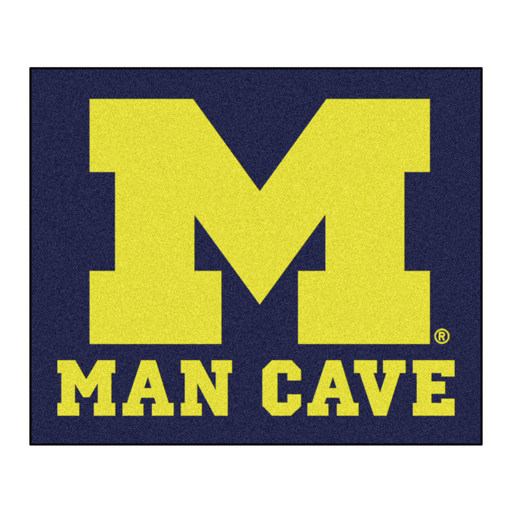 59.5" x 71" University of Michigan Man Cave Tailgater Blue Rectangle Mat