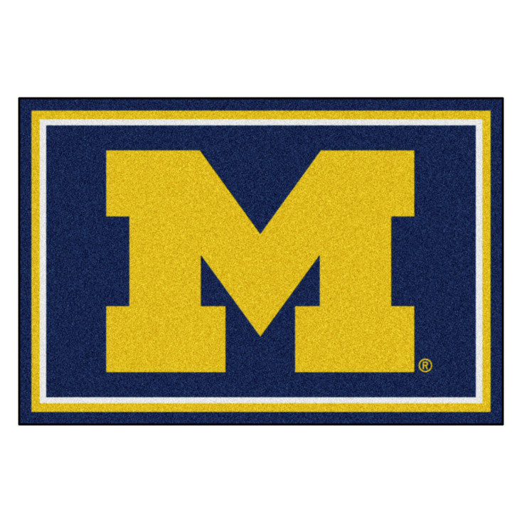 5' x 8' University of Michigan Blue Rectangle Rug