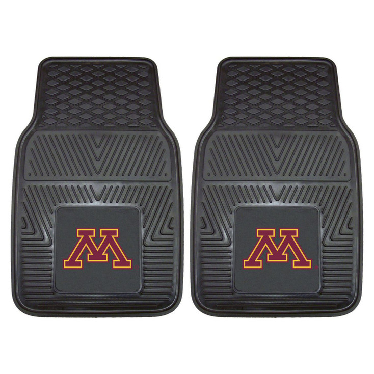 University of Minnesota Heavy Duty Vinyl Front Black Car Mat, Set of 2