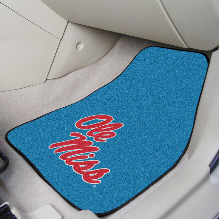 University of Mississippi (Ole Miss) Carpet Car Mat, Set of 2