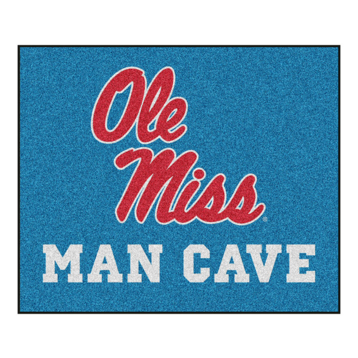 59.5" x 71" University of Mississippi (Ole Miss) Man Cave Tailgater Rectangle Mat