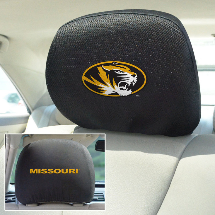 University of Missouri Car Headrest Cover, Set of 2