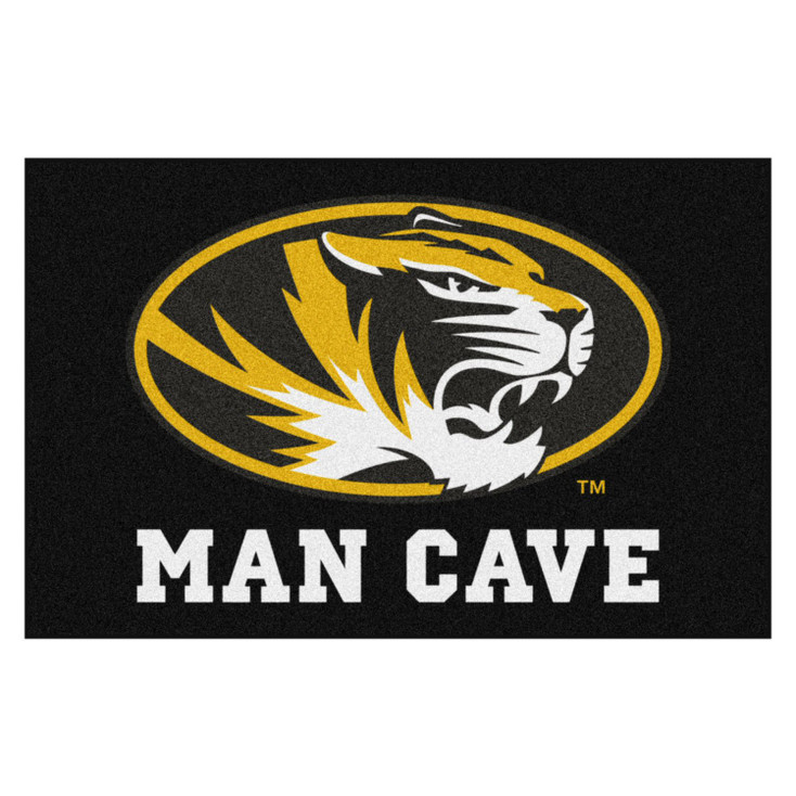 19" x 30" University of Missouri Man Cave Starter Black Rectangle Mat