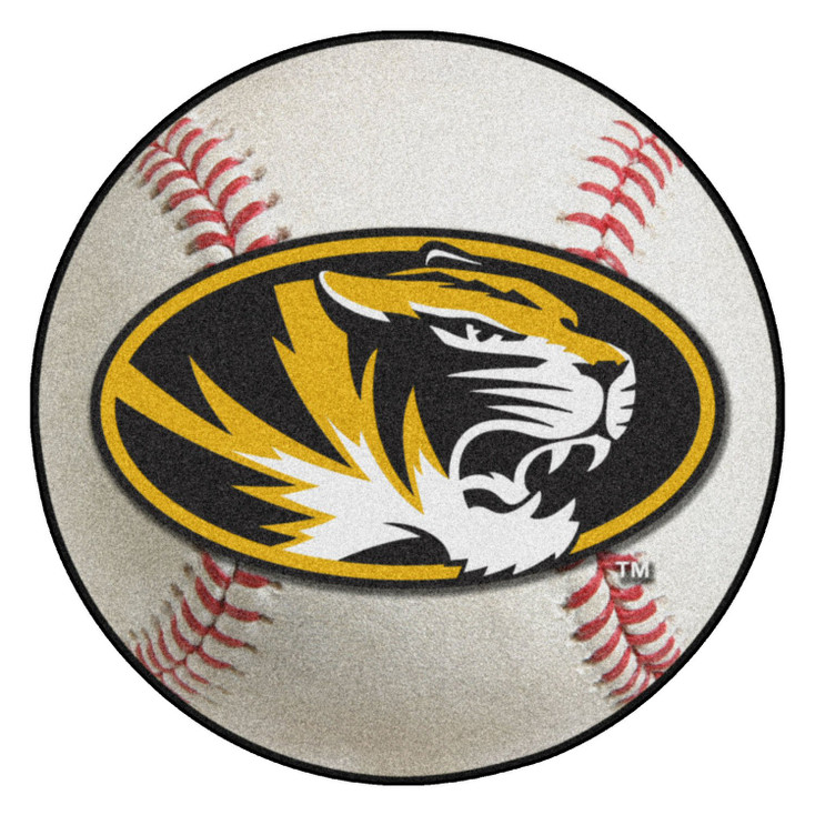 27" University of Missouri Baseball Style Round Mat