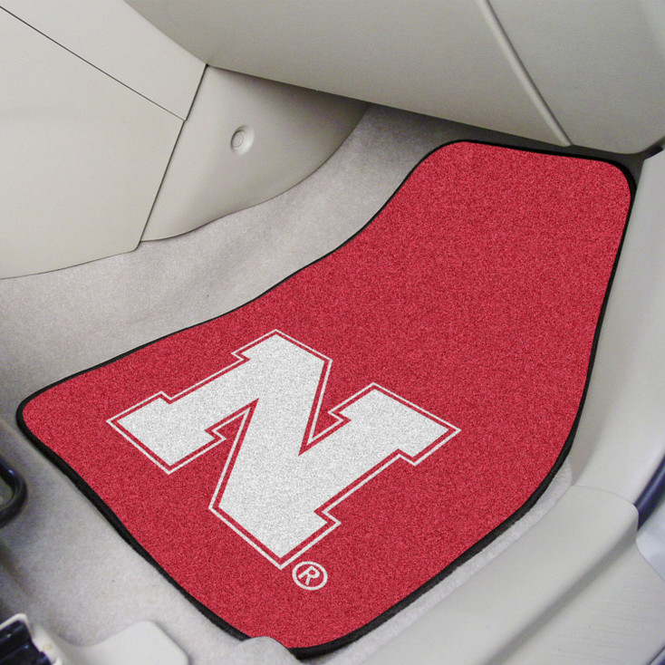 University of Nebraska Red Carpet Car Mat, Set of 2