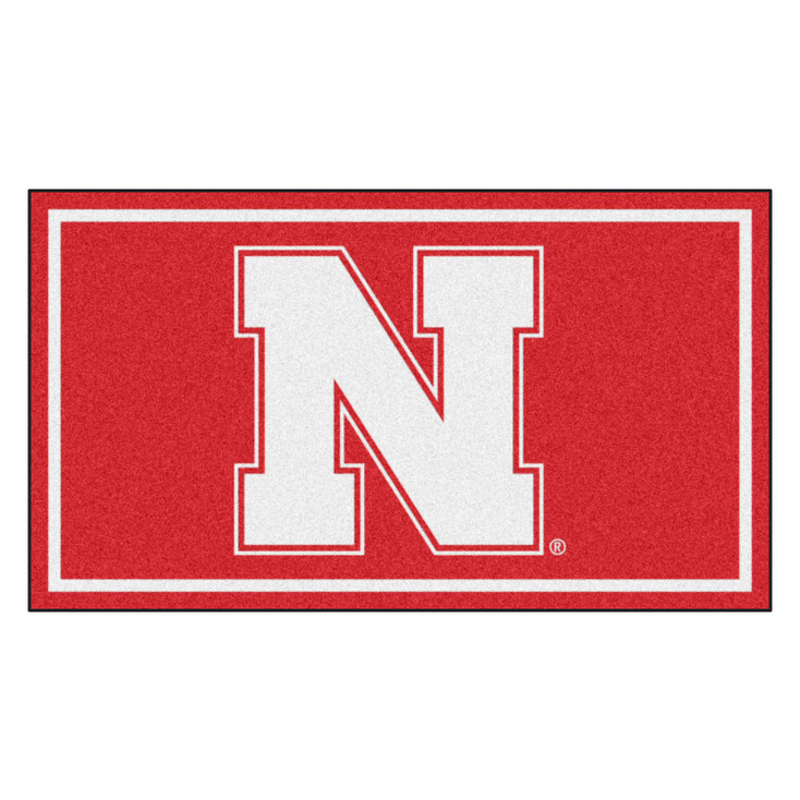 3' x 5' University of Nebraska Red Rectangle Rug