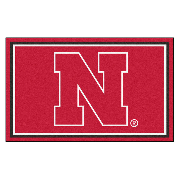 4' x 6' University of Nebraska Red Rectangle Rug