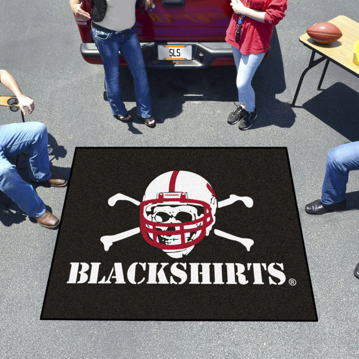 59.5" x 71" University of Nebraska Black Tailgater Mat