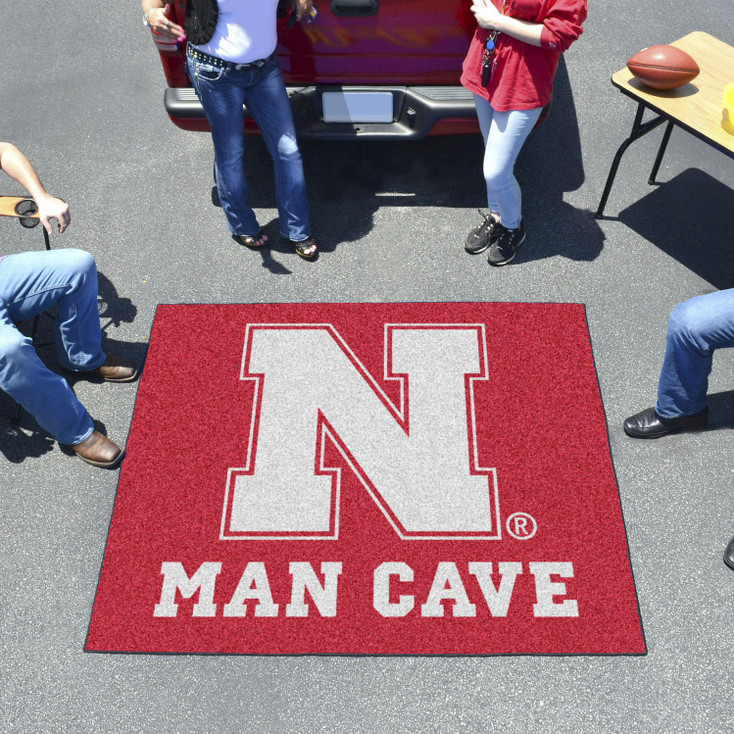 59.5" x 71" University of Nebraska Red Man Cave Tailgater Rectangle Mat