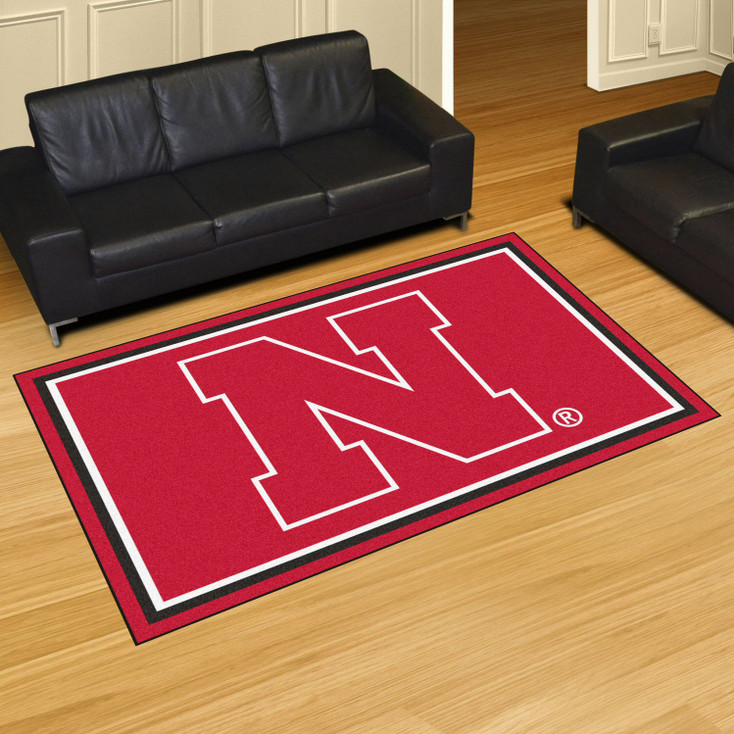 5' x 8' University of Nebraska Red Rectangle Rug