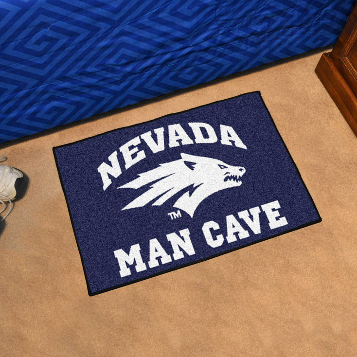 19" x 30" University of Nevada Man Cave Starter Navy Blue Rectangle Mat