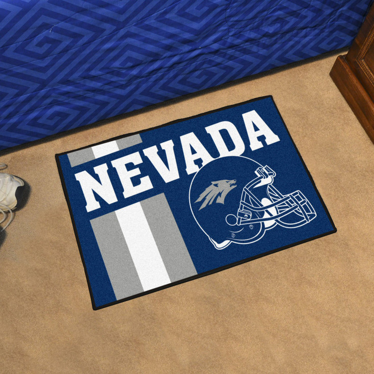 19" x 30" University of Nevada Uniform Navy Blue Rectangle Starter Mat