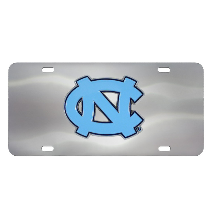 University of North Carolina Diecast Stainless Steel License Plate