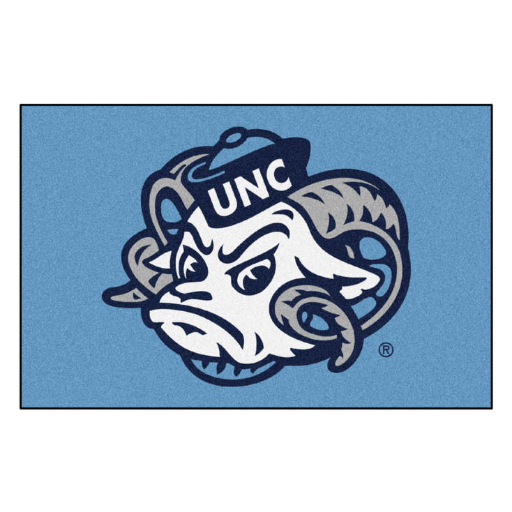 19" x 30" University of North Carolina Ram Logo Blue Rectangle Starter Mat