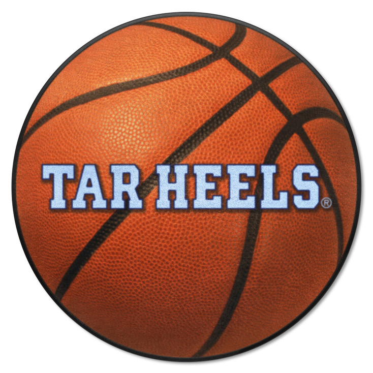 27" University of North Carolina Tar Heels Orange Basketball Style Round Mat