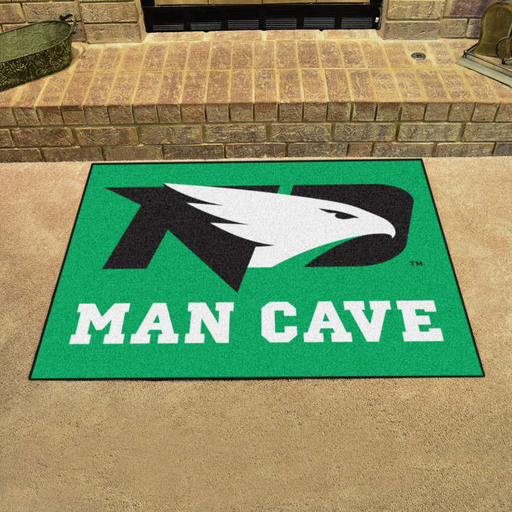 33.75" x 42.5" University of North Dakota Man Cave All-Star Green Rectangle Mat