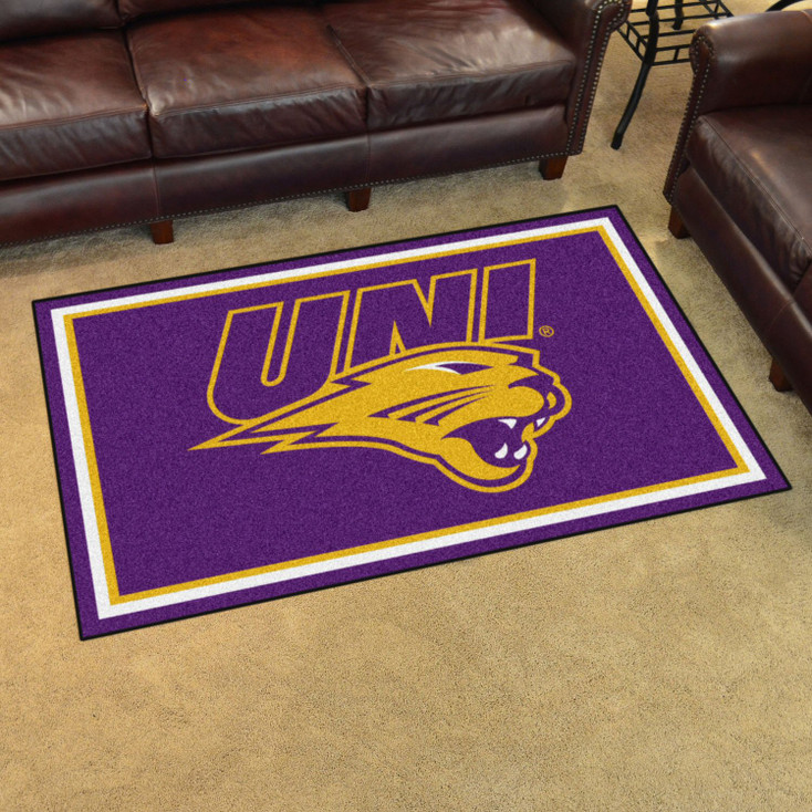 4' x 6' University of Northern Iowa Purple Rectangle Rug