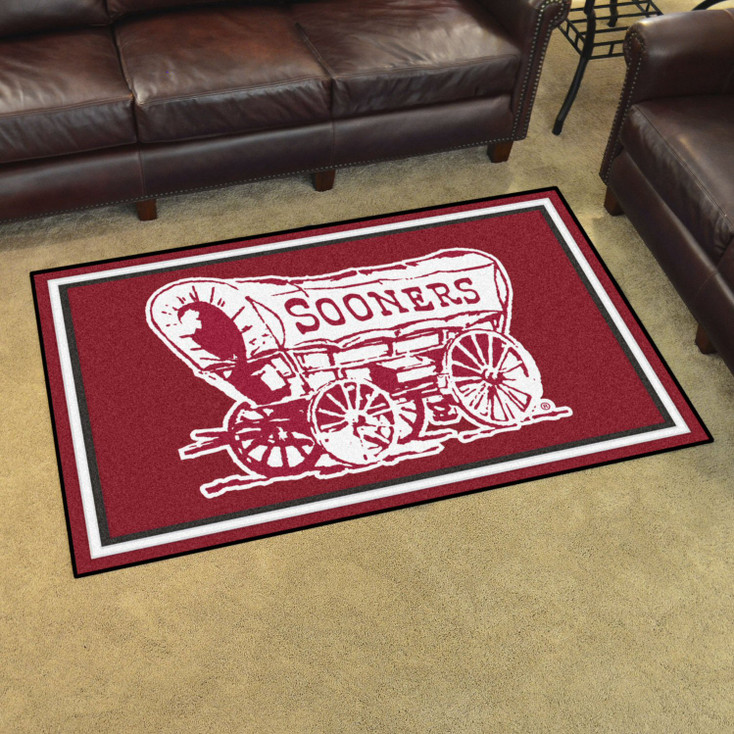 4' x 6' University of Oklahoma Red Rectangle Rug