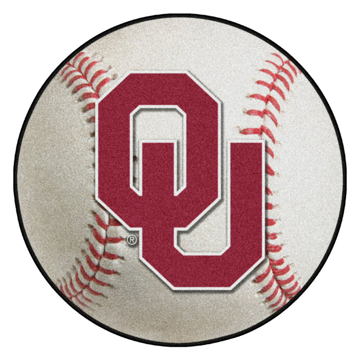 27" University of Oklahoma Baseball Style Round Mat