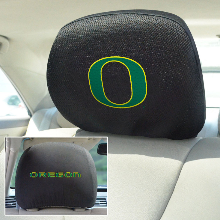 University of Oregon Car Headrest Cover, Set of 2