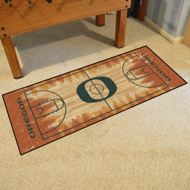 30" x 72" University of Oregon NCAA Basketball Rectangle Runner Mat