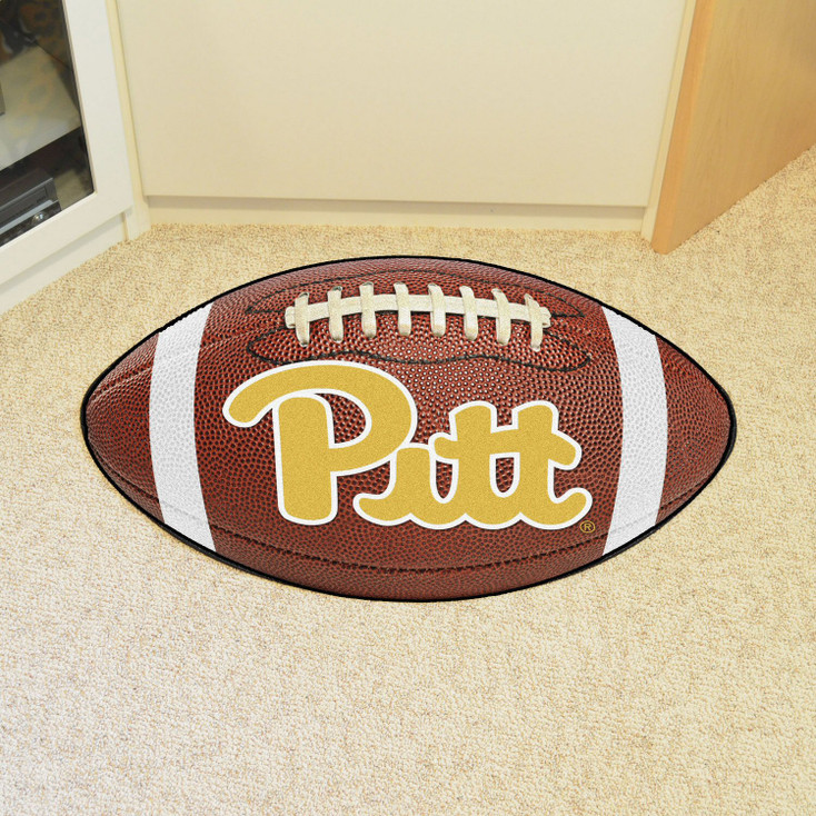 20.5" x 32.5" University of Pittsburgh Football Shape Mat