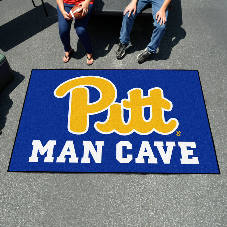 59.5" x 94.5" University of Pittsburgh Man Cave Navy Blue Rectangle Ulti Mat