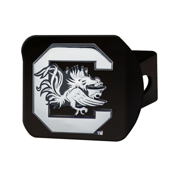 University of South Carolina Hitch Cover - Chrome on Black