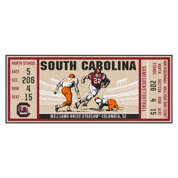 30" x 72" University of South Carolina Ticket Rectangle Runner Mat