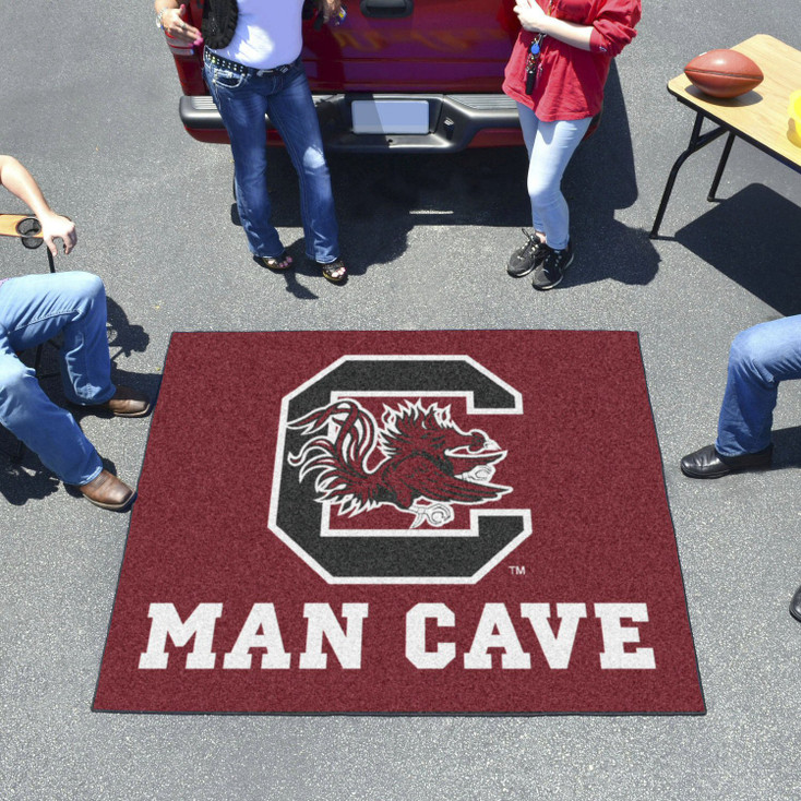 59.5" x 71" University of South Carolina Man Cave Tailgater Maroon Rectangle Mat