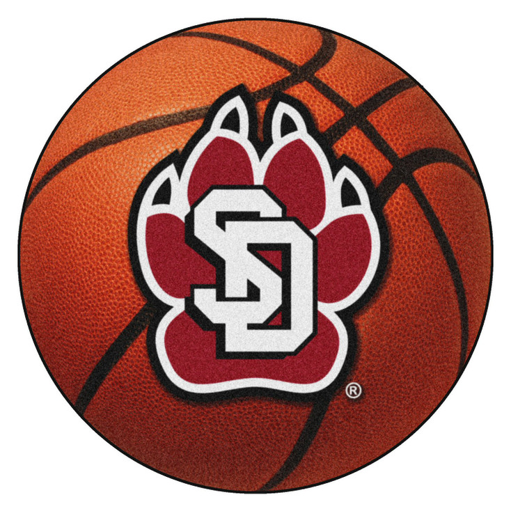 27" University of South Dakota Basketball Style Round Mat