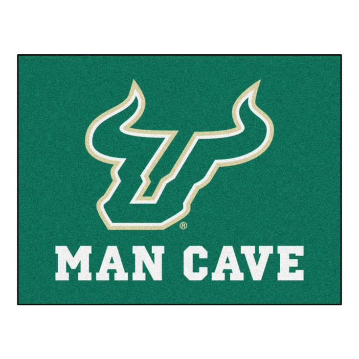 33.75" x 42.5" University of South Florida Man Cave All-Star Green Rectangle Mat