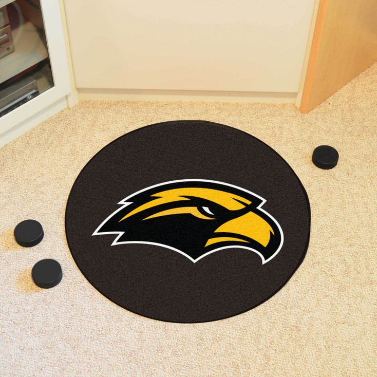 27" University of Southern Mississippi Puck Round Mat - "Eagle" Logo