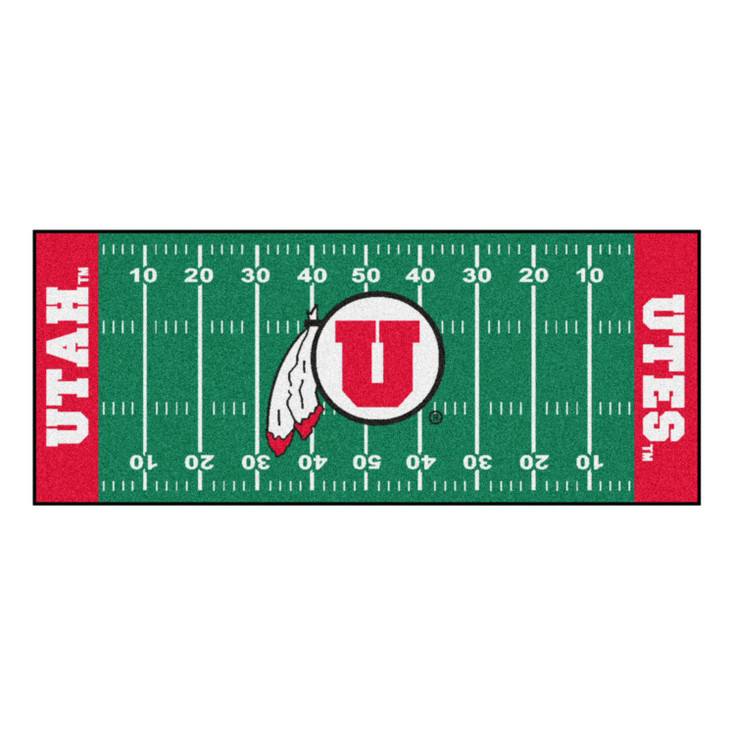 30" x 72" University of Utah Football Field Rectangle Runner Mat